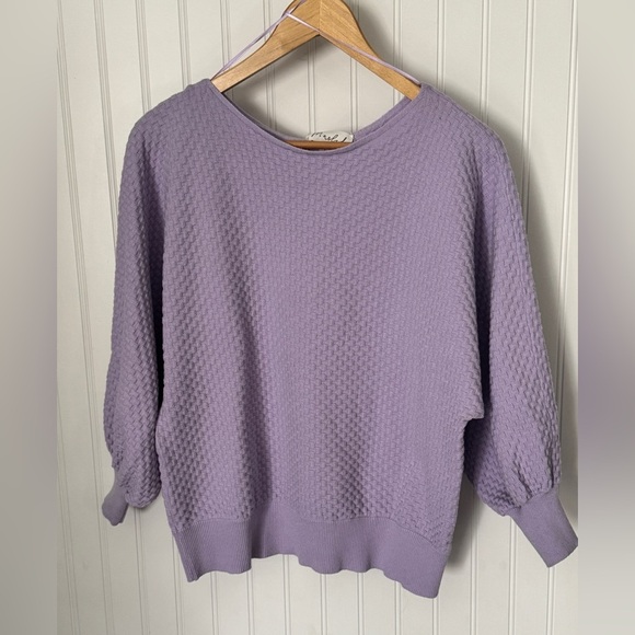 MARLED | by Reunited Lavender Balloon Sleeve top | Sz Large - Picture 2 of 4